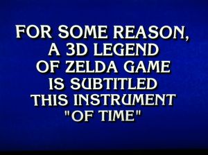 Zelda Question on Jeopardy